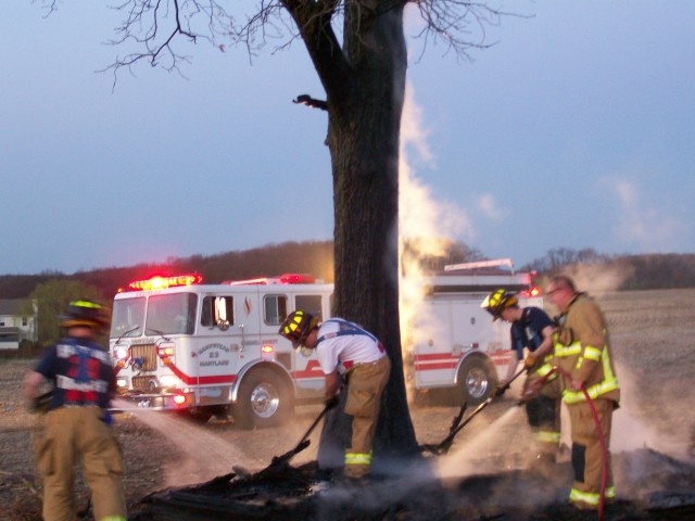 Corn Field Fire, 04-15-2008.